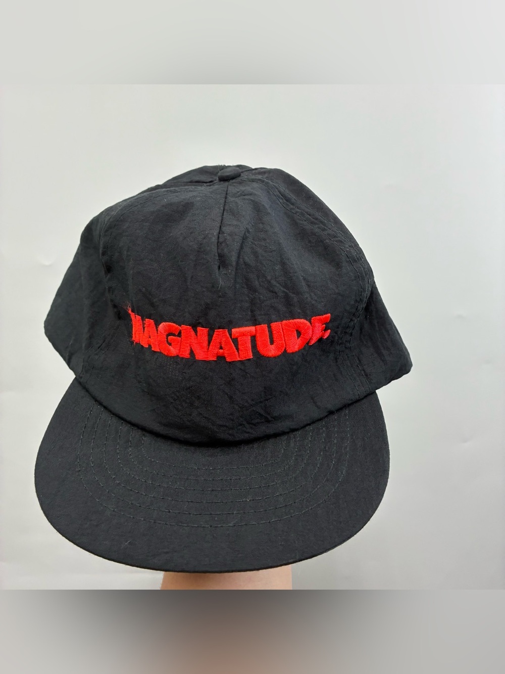 Vintage 90s Magnatude Cigarettes Trucker Hat Snapback Magna Tobacco Black Retro